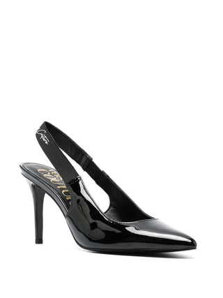 Versace Jeans Couture decollete slingback in vernice nero