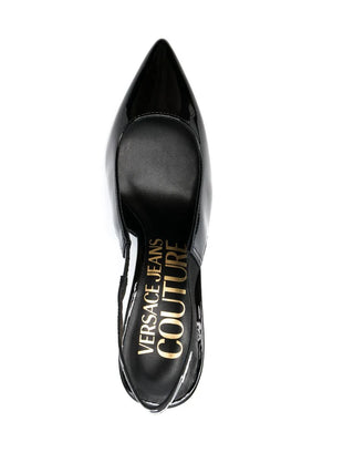 Versace Jeans Couture decollete slingback in vernice nero