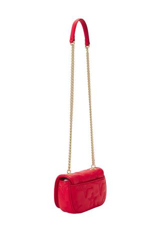 Versace Jeans Couture borsa a tracolla in ecopelle con stelle e ciondoli rosso