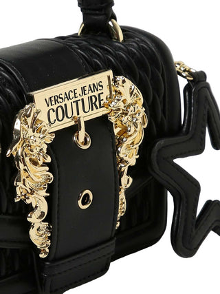Versace Jeans Couture borsa a mano in ecopelle con specchio nero