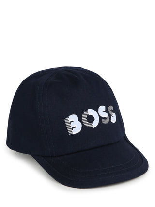 Boss cappello con visiera e logo blu