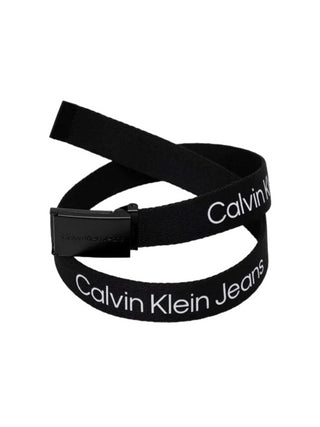 Calvin Klein Jeans cintura in canetè con logo all over nero