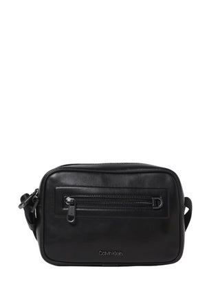 Calvin Klein borsa a tracolla in ecopelle con tasca nero