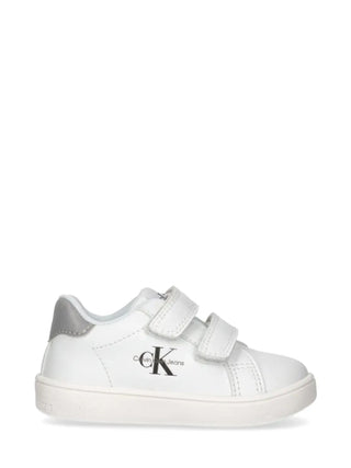 Calvin Klein Jeans sneakers in ecopelle con strappi bianco