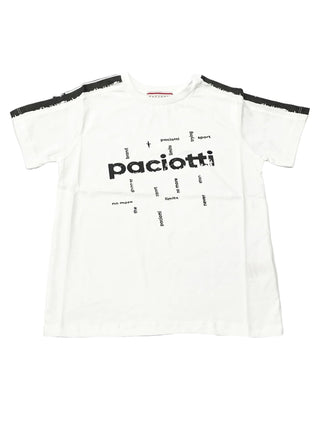 Cesare Paciotti T-shirt a maniche corte con stampa logo bianco
