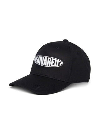 Dsquared2 cappello unisex con visiera e logo nero bianco