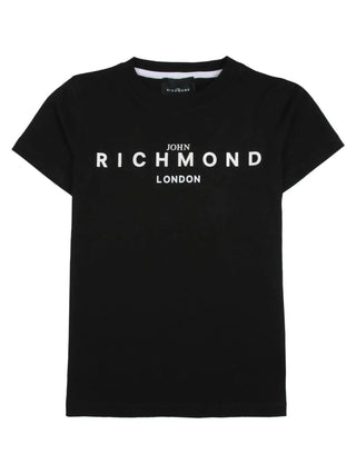 John Richmond T-shirt manica corta Darik con logo nero
