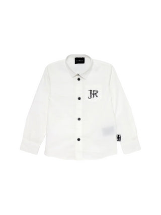 John Richmond camicia manica lunga Wassert con logo bianco