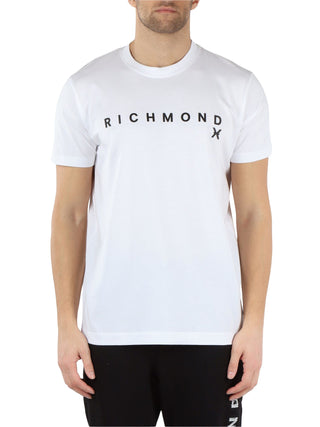 John Richmond T-shirt a maniche corte con logo bianco