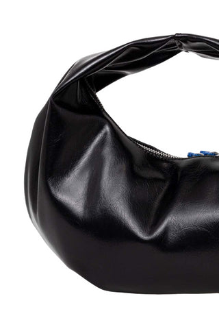 Karl Lagerfeld Jeans borsa Box logo hobo bag in ecopelle nero