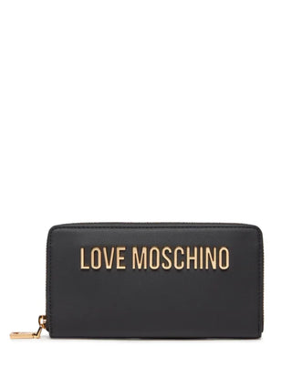 Moschino Love portafogli in similpelle con logo e zip nero