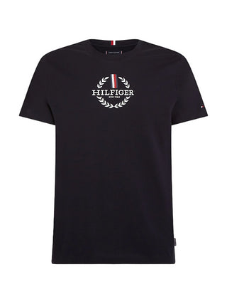 Tommy Hilfiger T-shirt manica corta slim fit con logo blu