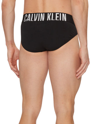 Calvin Klein set 3 slip in cotone con logo nero bianco grigio