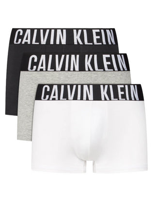 Calvin Klein Underwear set 3 boxer in cotone nero bianco grigio