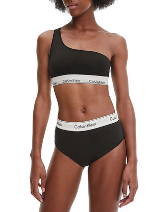 CALVIN KLEIN UNDERWEAR Reggiseno monospalla con fascia logata Nero