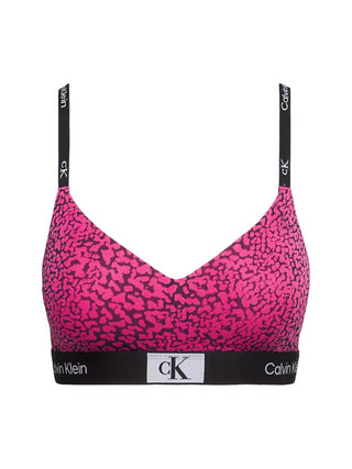 Calvin Klein Underwear top reggiseno in fantasia fucsia nero