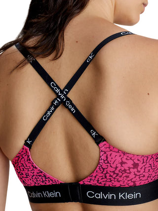 Calvin Klein Underwear top reggiseno in fantasia fucsia nero