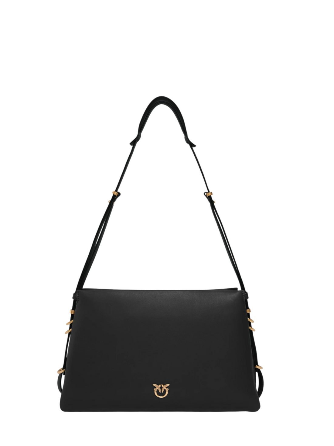 Pinko borsa a tracolla Triplet in pelle nero oro