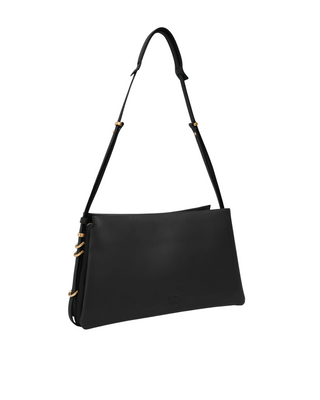 Pinko borsa a tracolla Triplet in pelle nero oro