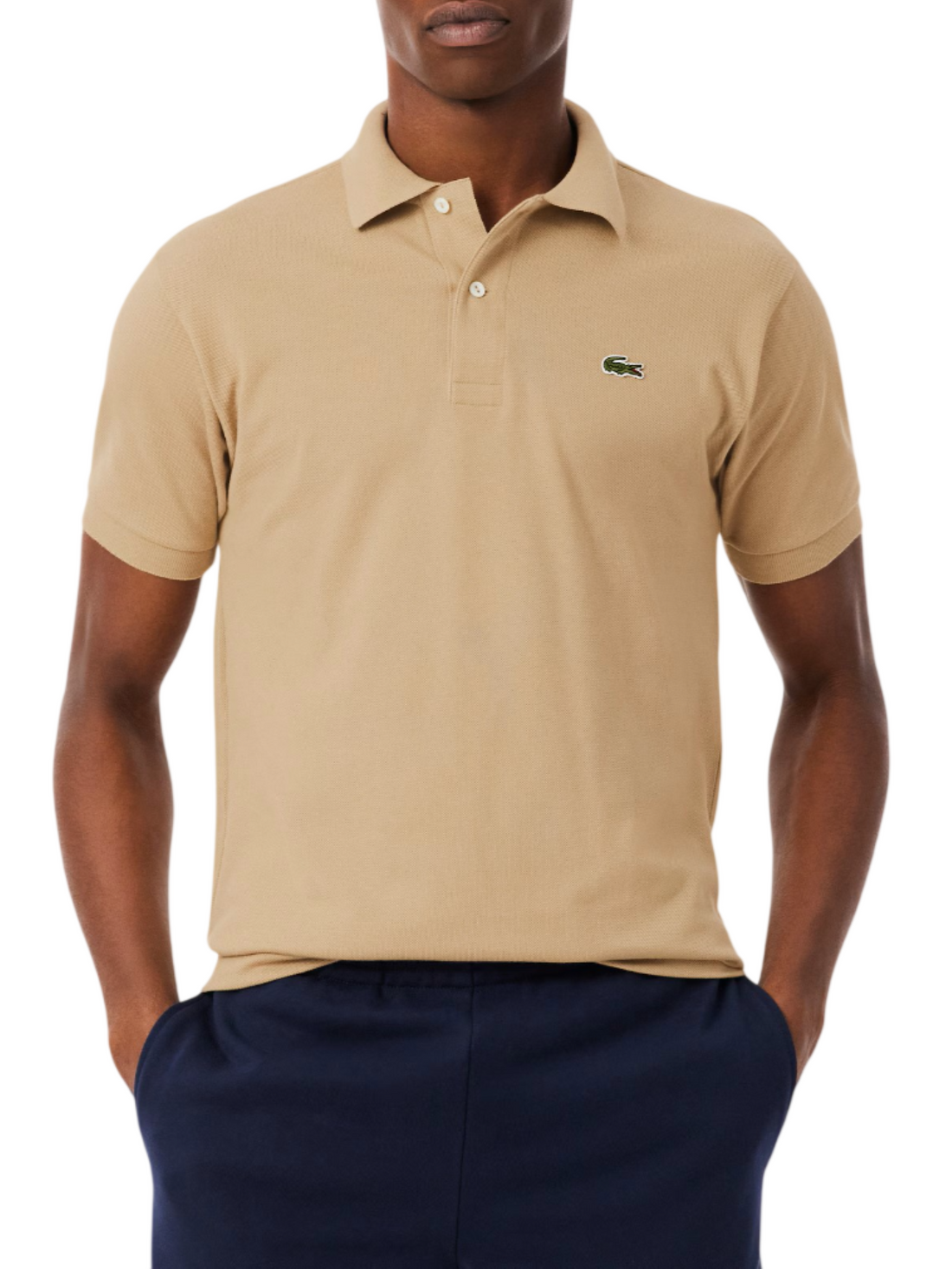 Lacoste polo manica corta 12.12 in piquè beige