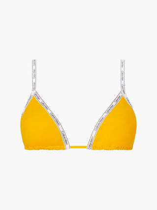 CALVIN KLEIN SWIMWEAR reggiseno triangolo da donna con profilo loggato ARANCIO