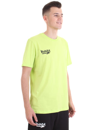 DISCLAIMER t-shirt con stampa GIALLO FLUO