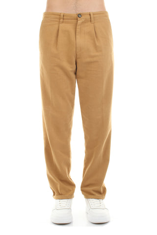 BICOLORE Pantaloni con pinces color Beige