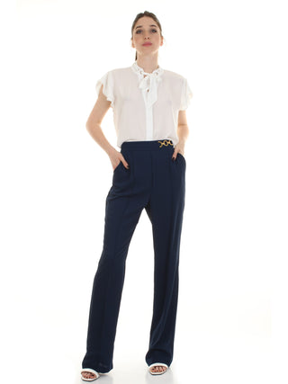 MARCIANO GUESS MARYAM pantalone con cinta BLU