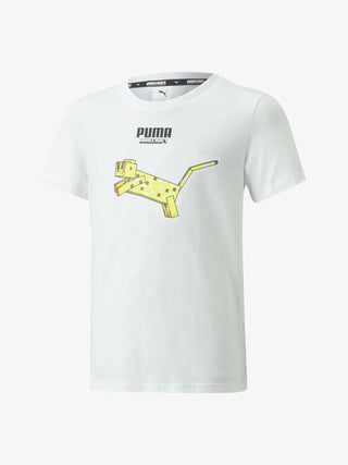 PUMA X MINECRAFT T-shirt con stemma BIANCO