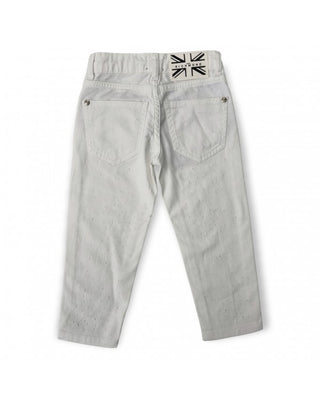 JOHN RICHMOND Jeans con gamba dritta e traforature Bianco