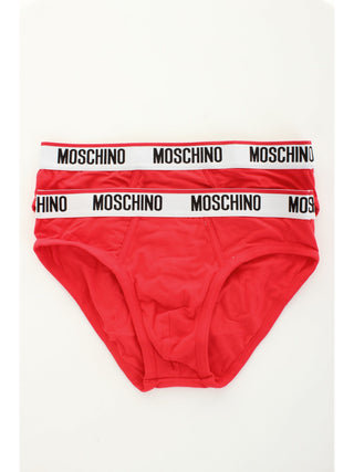 MOSCHINO UNDERWEAR 2 slip uomo rosso