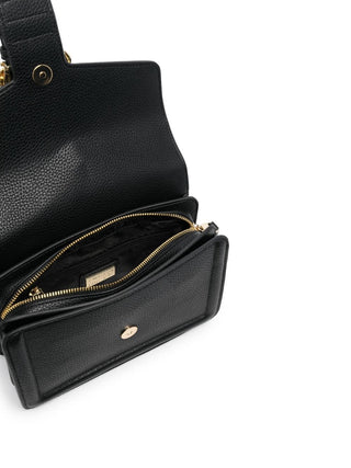 Versace Jeans Couture borsa in ecopelle trapuntata con fibbia Baroque nero