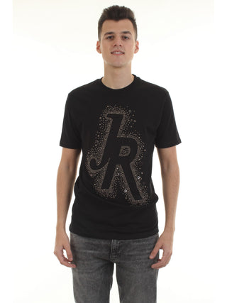 JOHN RICHMOND t-shirt con applicazioni in strass NERO