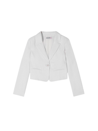 Patrizia Pepe giacca blazer monopetto bianco latte