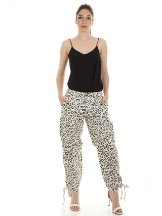 ANIYE BY Pantalone MALLORY con tasconi laterali PANNA/NERO