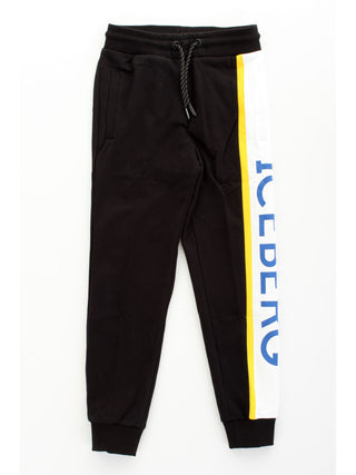 ICEBERG junior pantalone in felpa di cotone con logo laterale