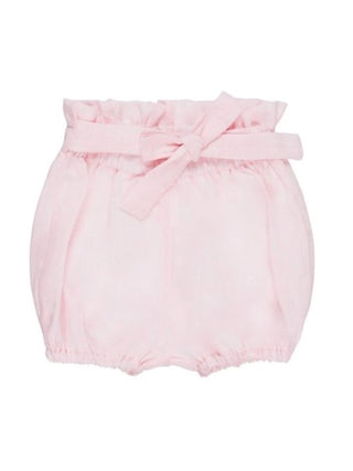 Nanan shorts in lino con fusciacca rosa