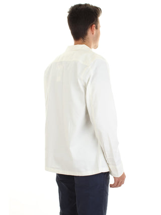 CALVIN KLEIN  camicia giacca in cotone regular fit BIANCO