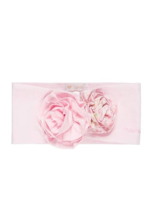 Nanan fascia per capelli con roselline rosa