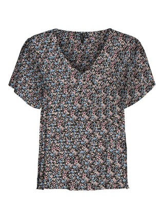 VERO MODA Blusa VMEASY con scollo a V NERO/ROSA