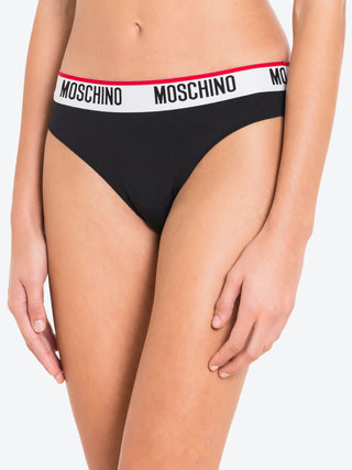 MOSCHINO UNDERWEAR 2 slip brasiliana nero