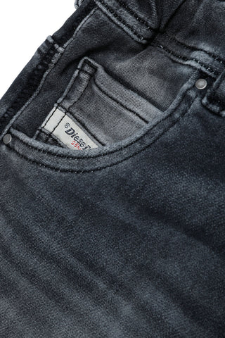 Diesel jeans Krooley tapered fit con coulisse lavaggio grigio scuro