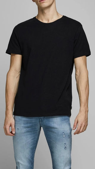 JACK & JONES t-shirt basic in misto lino