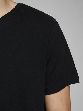 JACK & JONES t-shirt basic in misto lino