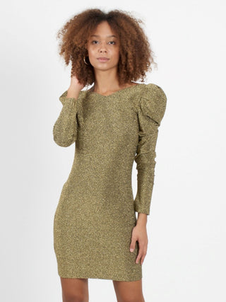 ANIYE BY Abito corto Bare Back Isabel in jersey lurex Oro