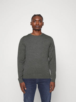 CALVIN KLEIN Maglione in lana Merino GRIGIO scuro