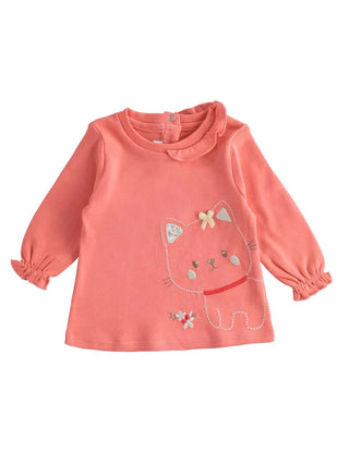 iDO T-shirt a maniche lunghe in cotone Rosa