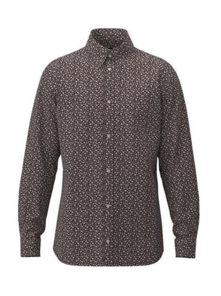 PREMIUM BY JACK&JONES Camicia Slim fit con micro fantasia Marrone