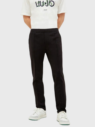 LIU JO Pantalone joggers con pieghe Nero