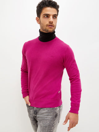 LIU JO Maglione girocollo in misto lana e cotone Fucsia